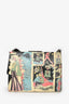 Prada 2018 Multicolour Glace Calfskin Leather Comic Print Crossbody Bag