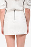 Alice + Olivia White Faux Leather Mini Skirt Size 4