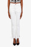 Anine Bing White Denim 'Roy' Straight Leg Flared Jeans Size 27
