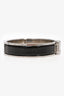 Hermès Palladium Plated/Black Clic H Bracelet