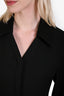 Jil Sander Black Wool Satin Collared Midi Dress Size 32