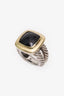 David Yurman Sterling Silver/18k Yellow Gold Albion Onyx Ring Size 6
