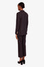 Gucci Black/Red Striped Wool Double Breasted Two-piece Suit Size 46