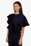 Jacquemus Navy/Black Asymmetrical 'La Reconstruction' Top Size 36