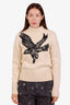 Dries Van Noten Cream Wool Sweater Size S