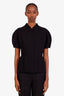 Gucci Black Wool Short Sleeve Peplum Top Size 42