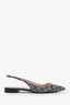 Gucci Blue Canvas GG Logo Slingback Shoes Size 39