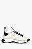 Pre-loved Chanel™ White/Black Leather CC Sneakers Size 37