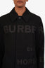 Burberry Black Horseferry Print Gabardine Car Coat Size 44 Mens