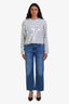 Citizens of Humanity Dark Wash High Rise Straight Leg Unfinished Hem 'Palma' Jean Size 26