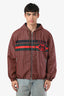 Gucci Red Geometric Houndstooth Canvas Jacket Size 48 Mens