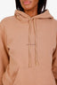 Saint Laurent Beige Cotton Logo Hoodie Size M
