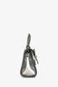 Delvaux Silver Metallic Leather Brilliant Charm with Strap