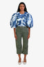 Nili Lotan Green Utility Cropped Pants Size 0