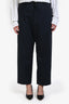 Sofie D'Hoore Navy Virgin Wool Drawstring Trousers Size 42