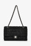 Pre-loved Chanel™ 2002/03 Black Tweed Medium Double Flap Bag