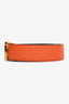Hermès Orange/Black Leather Reversible H-Buckle 'Constance' Belt Size 80