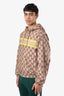 Gucci 2024 FW Beige/Yellow GG Monogram Logo Hooded Jacket Mens Estimated Size M