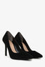 Stuart Weitzman Black Suede Dancer 95 Heels Size 37.5