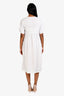 James Perse White Linen Short Sleeve Midi Dress Size 0