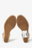Valentino Black Leather Rockstud Espadrille Wedges Size 36