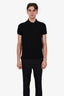Tom Ford Black Cotton Knit Polo Shirt Size 48 Mens