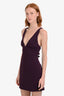 NBD Dark Purple Halter Neck Crisscross Back Mini Dress Size XS