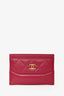 Pre-loved Chanel™ 2018-19 Pink Quilted Lambskin Cardholder
