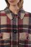 Isabel Marant Etoile Purple/Navy/Beige Tartan Pattern Long Coat Size 2