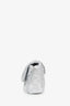 Pre-loved Chanel™ 2011 Silver Lambskin Ice Cube On the Rocks Jumbo Single Flap Bag