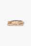 Cartier 18K Yellow/White/Rose Gold Trinity Ring Classic Model Size 55