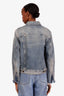 Saint Laurent Blue Denim Distressed Jacket Size L