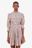 Etro Pink/Multicoloured Paisley Cotton Long Sleeve Mini Dress Size 40
