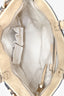 Gucci Light Beige Ostrich Bamboo Buckle Tote Bag