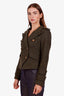 Smythe Green Wool Single Breasted Cropped Blazer Size 4