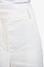Theory White Linen Blend Trousers Size 4