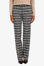 Victoria Beckham Black/White Plaid Wool Trousers Size 4