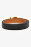 Hermès 2022 Gold/Black Leather Flot Buckle Reversible 24mm Belt Size 85