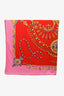 Hermès Red/Pink Cashmere & Silk 140cm Scarf