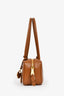 Miu Miu Brown Leather Logo Small 'Beau' Top Handle Bag