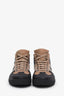 Pre-loved Chanel™ Black/Beige Leather Nubuck CC High Top Sneakers Size 41