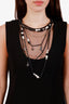 Moschino Cheap & Chic Black Sleeveless Chain and Pearl Detailed Dress Size 42