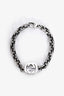 Gucci Sterling Silver Interlocking Chain Bracelet Size 18