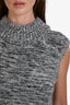 Intermix Grey Wool Blend Mockneck Sweater Vest Size S