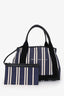 Balenciaga Navy/White/Black Canvas Striped Small Cabas Tote