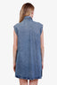 Prada Blue Denim Sleeveless Mini Dress Size 38