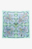 Hermès Green/Multicolour Silk Bouquets Sellier Scarf Size 90cm