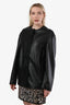 Loulou Studio Black Lamb Leather Buttoned Jacket Size 36