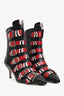 Gucci Black Leather Dionysus Accent Leather Ankle Boots Size 36.5