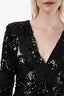 Ronny Kobo Sequin Lace LS Mine Dress Size 8